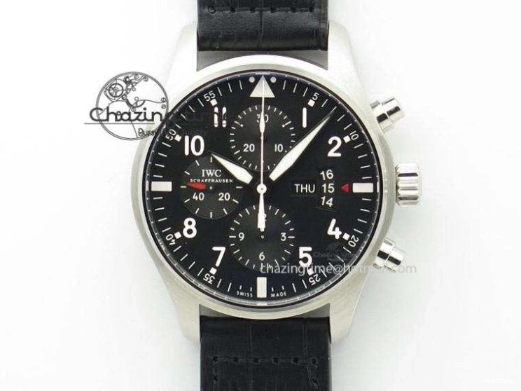 MIROTIME 0429 Compact Big Pilot “Markus Buhler” IW5003 Turbine V6F Best Edition Grey Dial On Leather Strap A 7314
